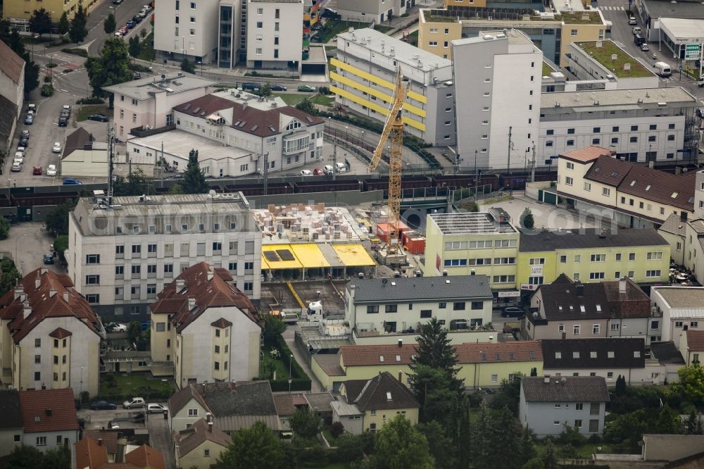 Aerial photograph Tulln an der Donau - The city center in the downtown area in Tulln an der Donau in Lower Austria, Austria