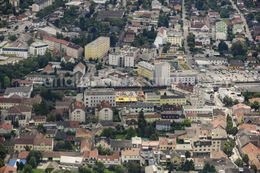 Tulln an der Donau from the bird's eye view: The city center in the downtown area in Tulln an der Donau in Lower Austria, Austria