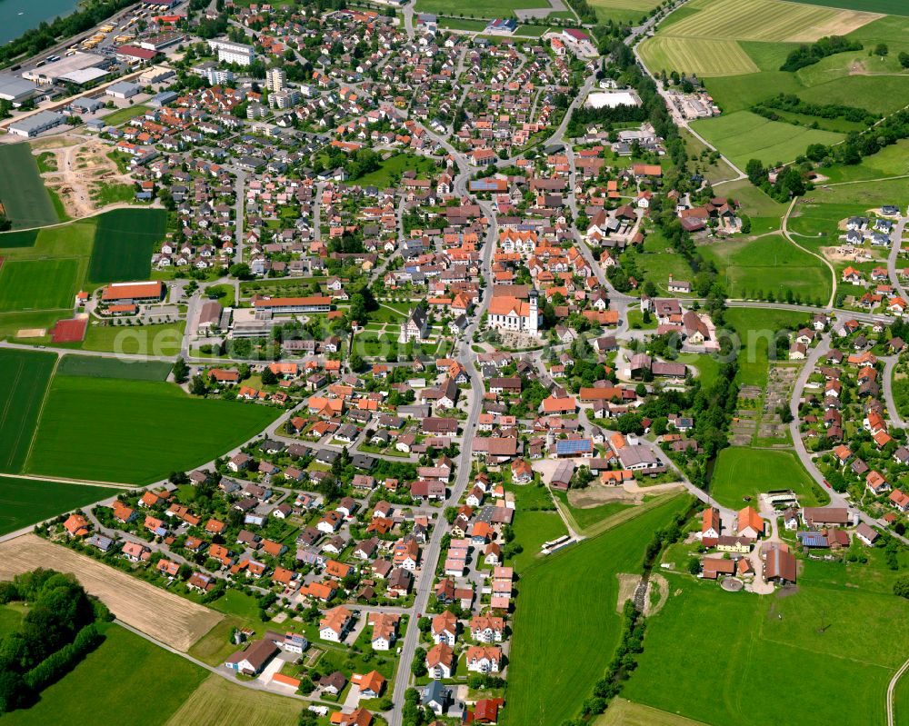 Ummendorf from the bird's eye view: The city center in the downtown area in Ummendorf in the state Baden-Wuerttemberg, Germany