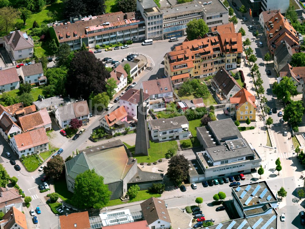 Aerial image Untersulmetingen - The city center in the downtown area in Untersulmetingen in the state Baden-Wuerttemberg, Germany