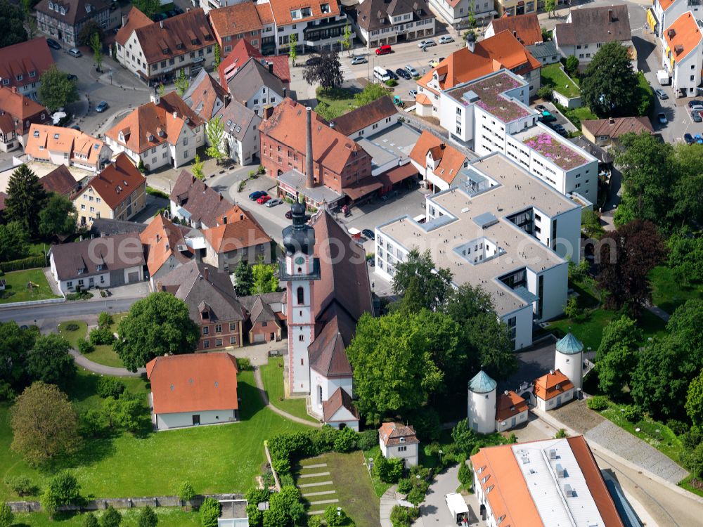 Aerial photograph Untersulmetingen - The city center in the downtown area in Untersulmetingen in the state Baden-Wuerttemberg, Germany