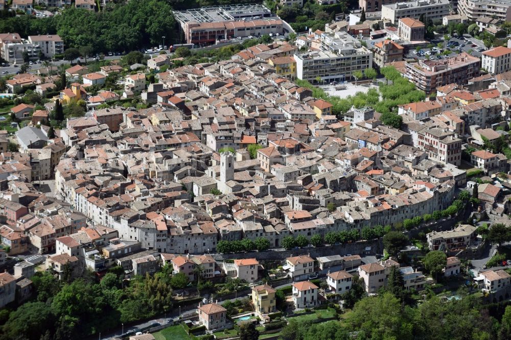 Aerial photograph Vence - The city center in the downtown are in Vence in Provence-Alpes-Cote d'Azur, France