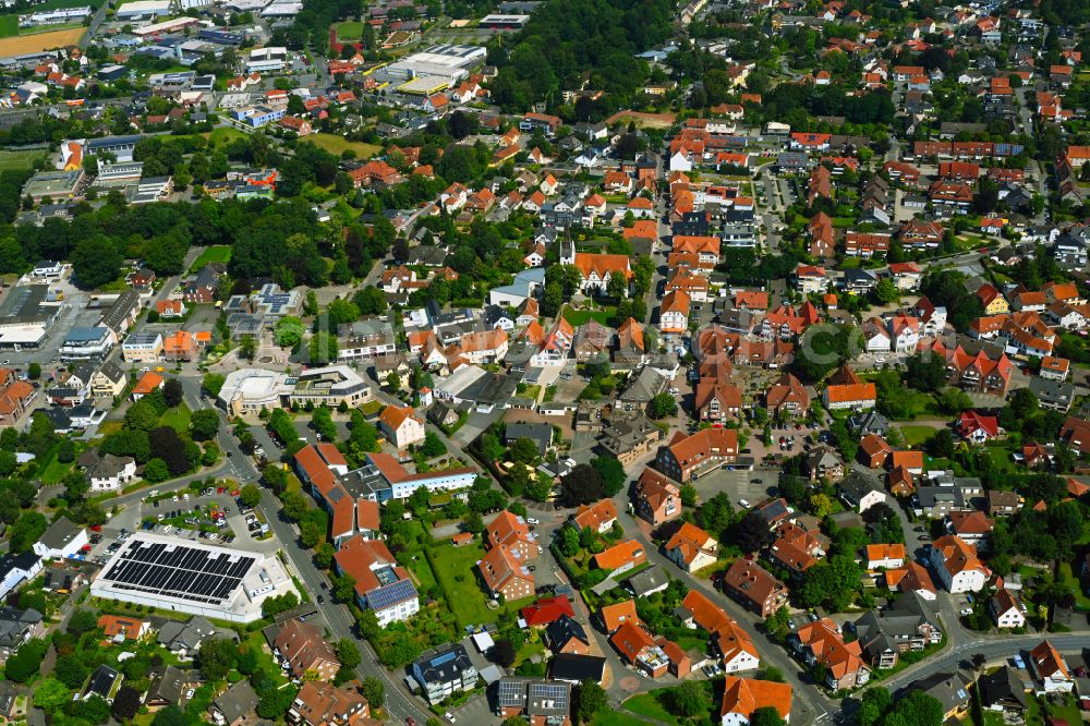 Versmold from the bird's eye view: The city center in the downtown area in Versmold in the state North Rhine-Westphalia, Germany