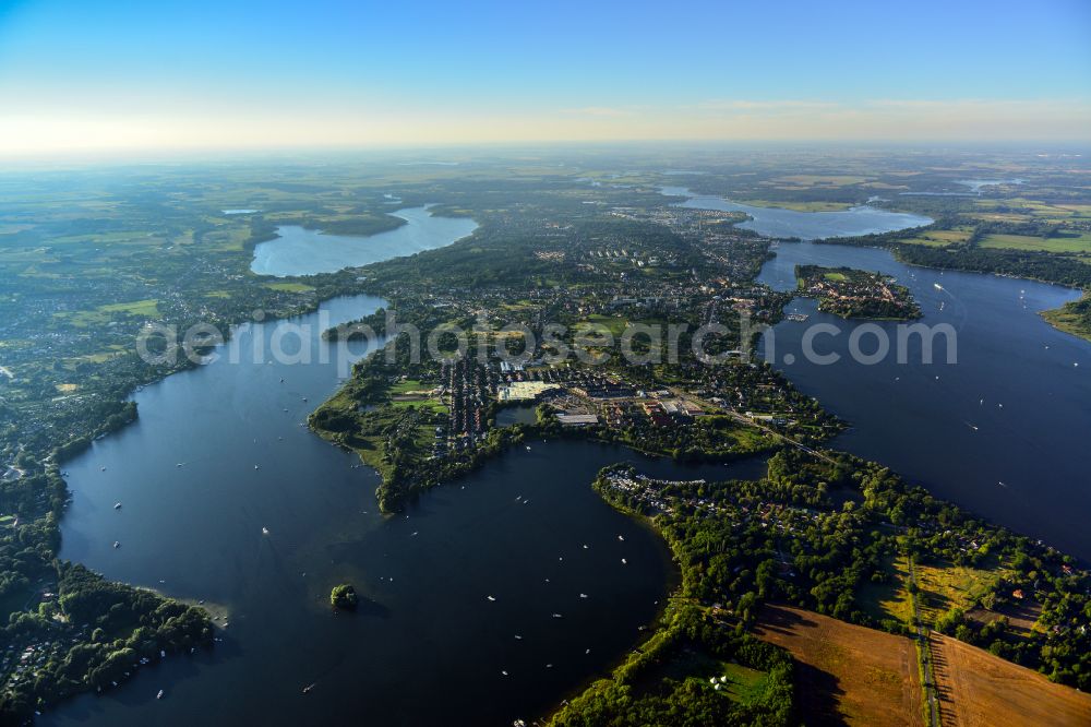 Werder (Havel) from the bird's eye view: The city center in the downtown area in Werder (Havel) in the state Brandenburg, Germany