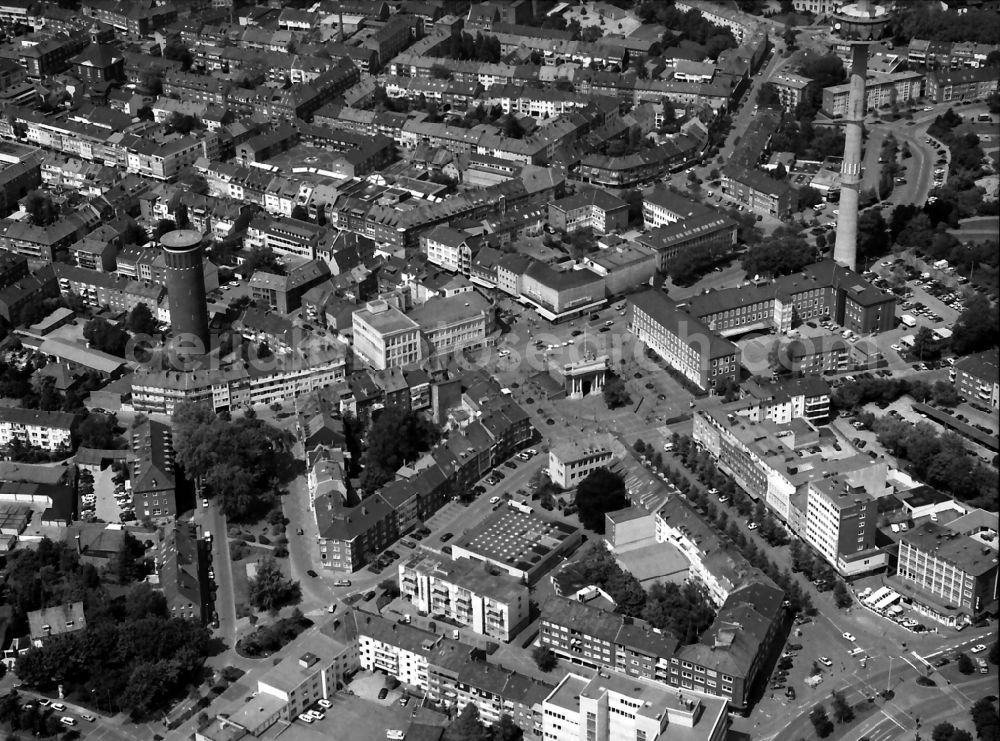 Wesel from the bird's eye view: The city center in the downtown area in Wesel in the state North Rhine-Westphalia, Germany