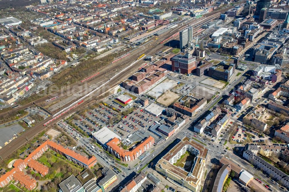 Aerial image Dortmund - The city center in the downtown area on Westentor in the district Westpark in Dortmund in the state North Rhine-Westphalia