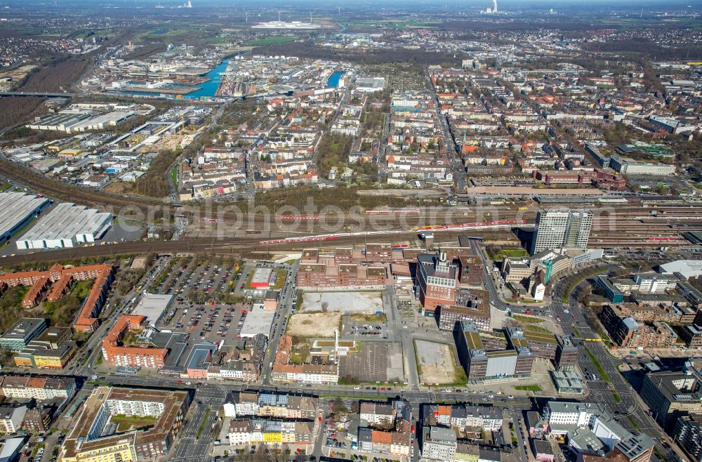 Aerial photograph Dortmund - The city center in the downtown area on Westentor in the district Westpark in Dortmund in the state North Rhine-Westphalia