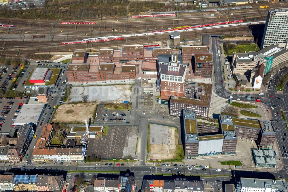 Aerial image Dortmund - The city center in the downtown area on Westentor in the district Westpark in Dortmund in the state North Rhine-Westphalia