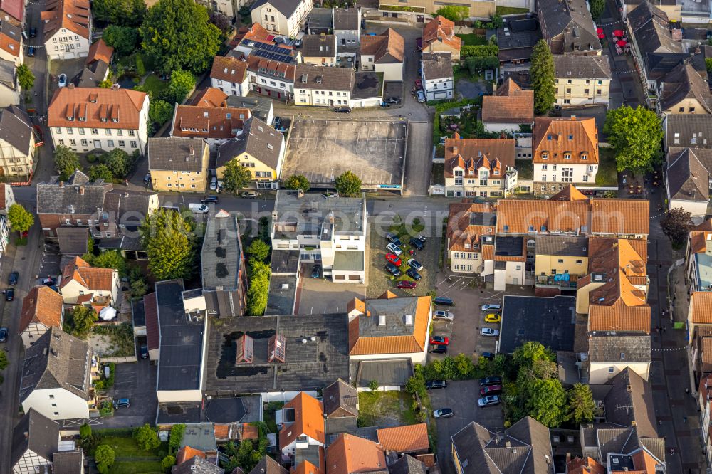 Aerial photograph Westönnen - The city center in the downtown area in Westoennen at Ruhrgebiet in the state North Rhine-Westphalia, Germany