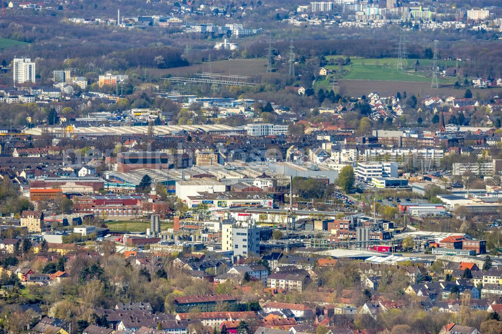 Witten from above - The city center in the downtown area in Witten at Ruhrgebiet in the state North Rhine-Westphalia, Germany