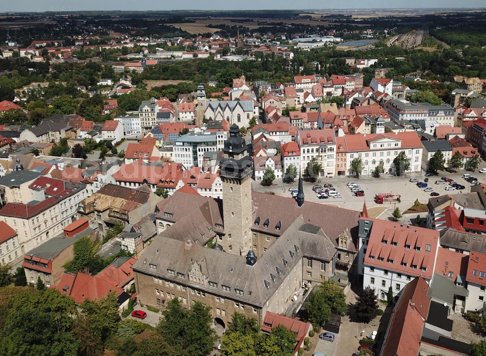 Zeitz from the bird's eye view: The city center in the downtown area in Zeitz in the state Saxony-Anhalt, Germany