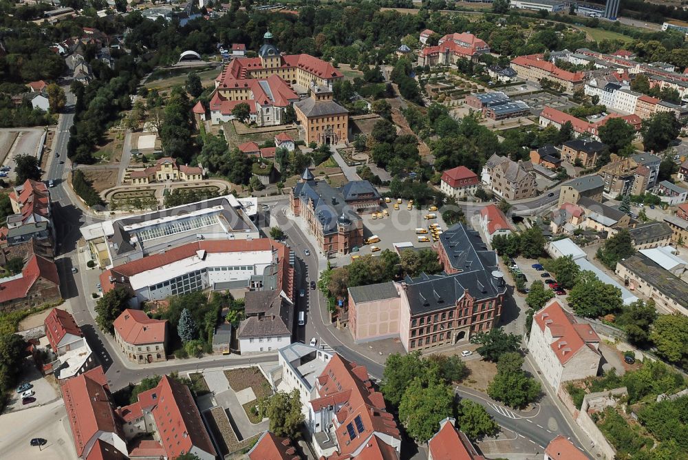 Zeitz from above - The city center in the downtown area in Zeitz in the state Saxony-Anhalt, Germany