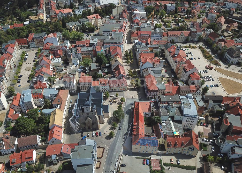 Aerial photograph Zeitz - The city center in the downtown area in Zeitz in the state Saxony-Anhalt, Germany