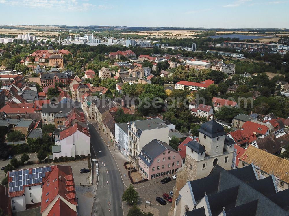 Zeitz from the bird's eye view: The city center in the downtown area in Zeitz in the state Saxony-Anhalt, Germany