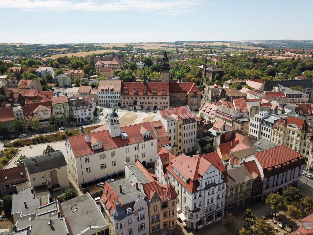 Aerial photograph Zeitz - The city center in the downtown area in Zeitz in the state Saxony-Anhalt, Germany