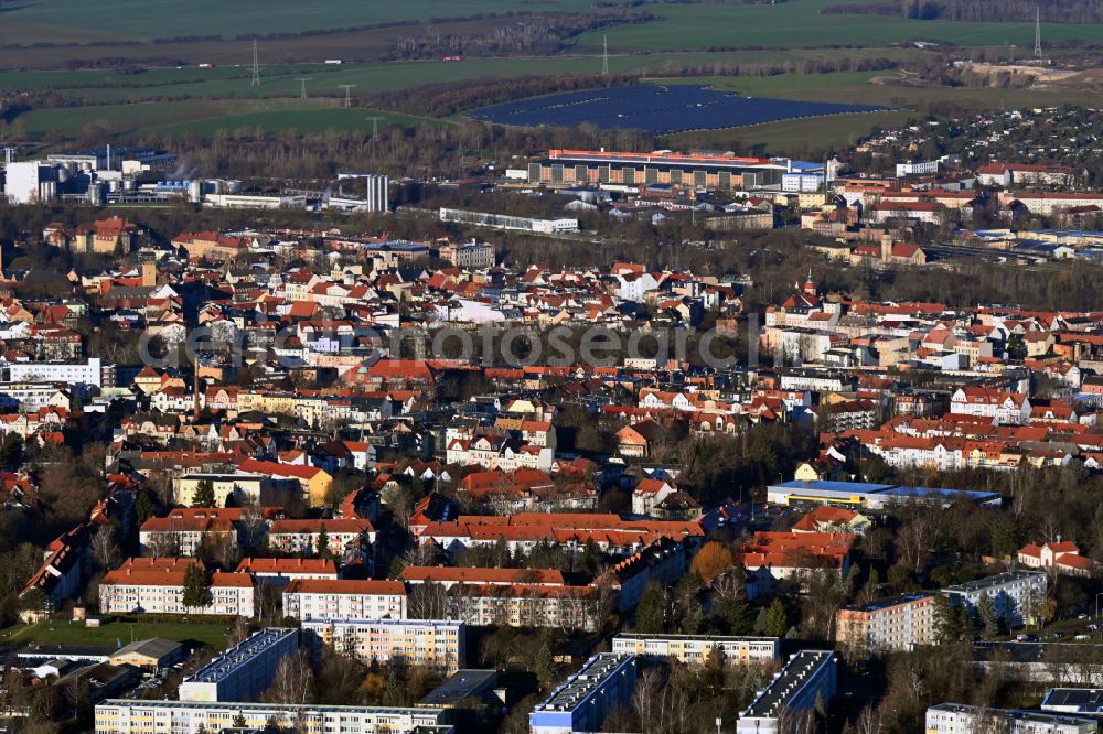 Zeitz from the bird's eye view: The city center in the downtown area in Zeitz in the state Saxony-Anhalt, Germany