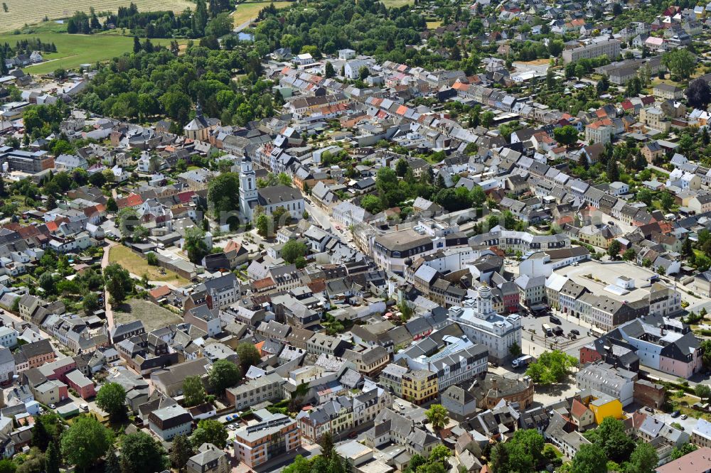 Zeulenroda from the bird's eye view: The city center in the downtown area in Zeulenroda in the state Thuringia, Germany