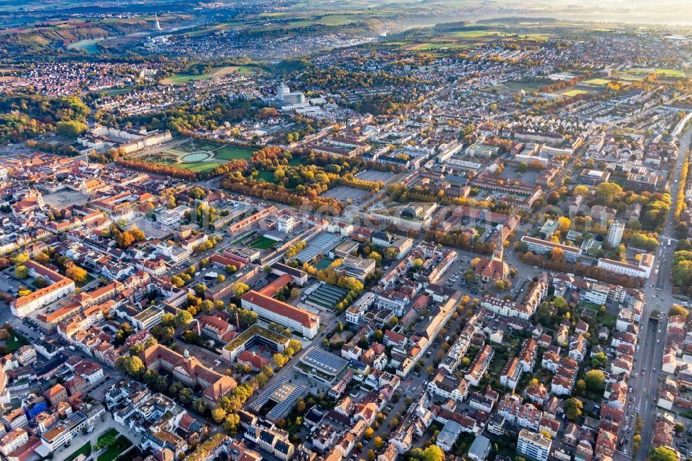 Aerial image Ludwigsburg - The city center in the downtown area between Solitudestreet and Schlossstreet in Ludwigsburg in the state Baden-Wurttemberg, Germany