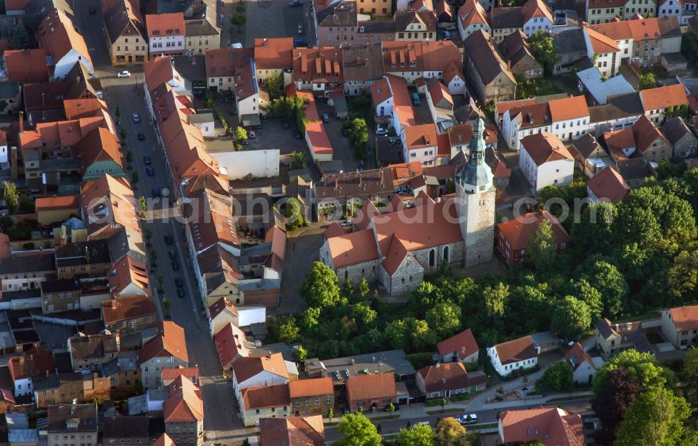 Aerial photograph Belzig - City center the town of Bad Belzig in Brandenburg