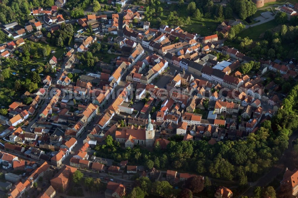 Aerial image Belzig - City center the town of Bad Belzig in Brandenburg