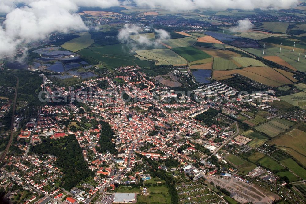 Aerial photograph Eisleben - City center Eisleben in Saxony-Anhalt