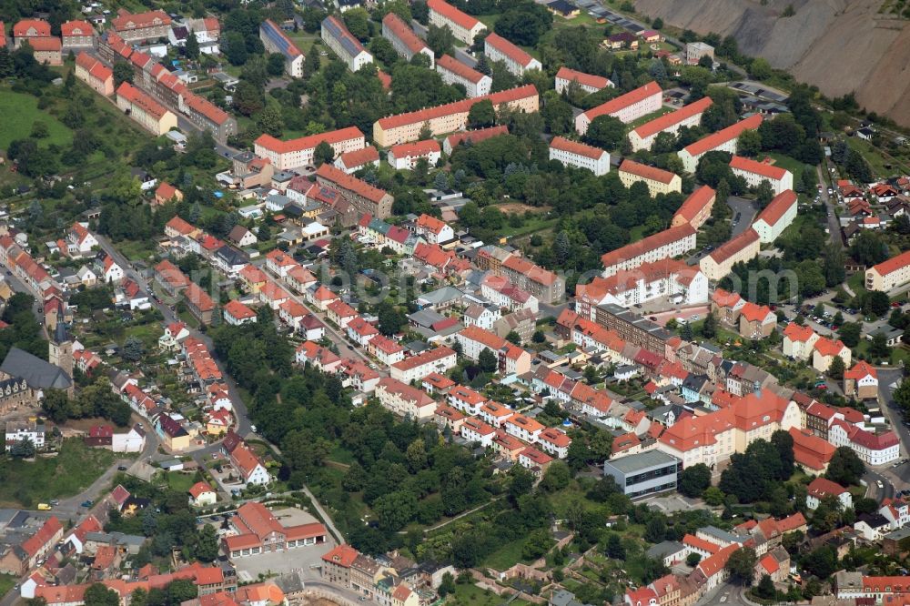 Aerial photograph Eisleben - City center Eisleben in Saxony-Anhalt