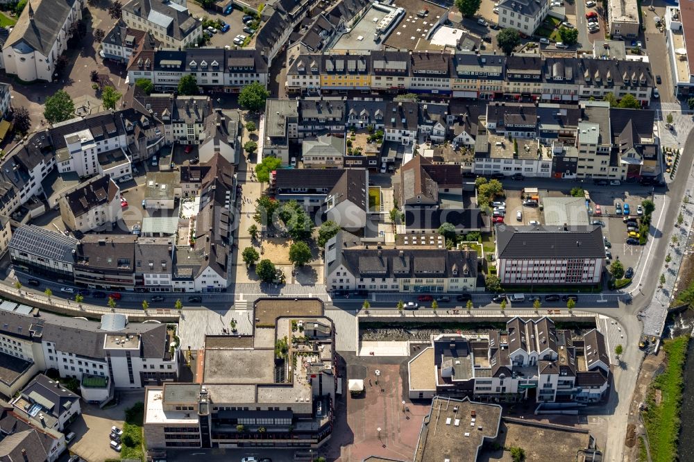 Meschede from the bird's eye view: View of the city core of Meschede in the state North Rhine-Westphalia