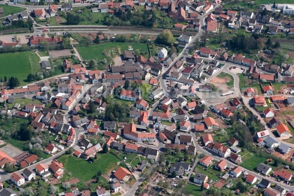 Münchweiler an der Rodalb from the bird's eye view: Center of Muenchweiler Rodalb in Rhineland-Palatinate