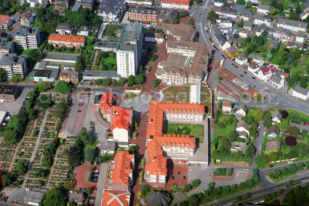 Monheim from the bird's eye view: Center of Mohnheim in North Rhine-Westphalia