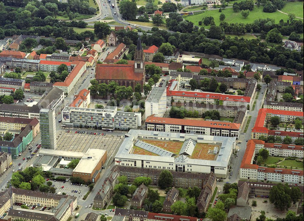 Aerial image Neubrandenburg - Blick auf das Stadtzentrum von Neubrandenburg. View of the city center of Neubrandenburg