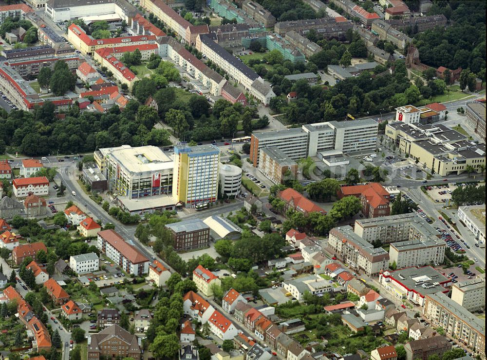 Aerial photograph Neubrandenburg - Blick auf das Stadtzentrum von Neubrandenburg. View of the city center of Neubrandenburg