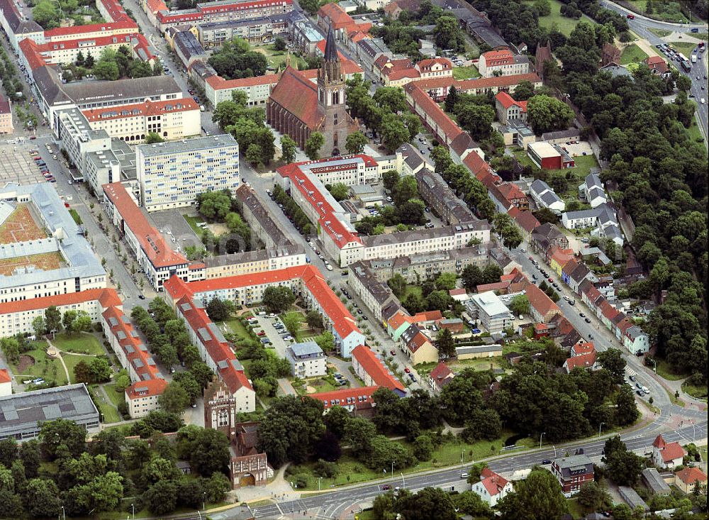 Neubrandenburg from the bird's eye view: Blick auf das Stadtzentrum von Neubrandenburg. View of the city center of Neubrandenburg