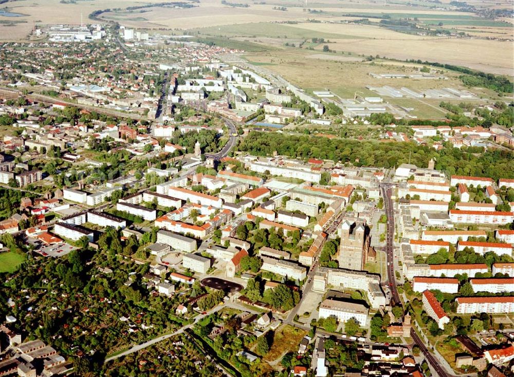 Neubrandenburg / MV from the bird's eye view: Stadtzentrum von Neubrandenburg / MV.