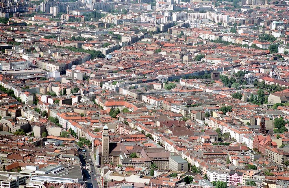 Aerial image Berlin Neukölln - 09.08.1995 Stadtzentrum Neukölln