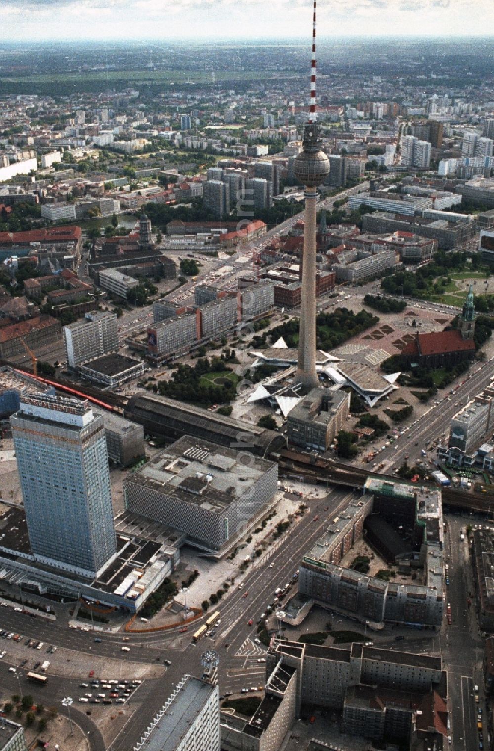 Aerial photograph Berlin - City Center East in downtown at the Berlin TV Tower in Berlin - Mitte