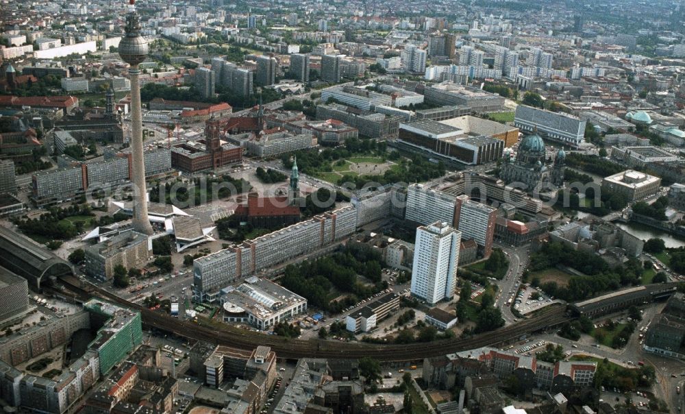 Berlin from above - City Center East in downtown at the Berlin TV Tower in Berlin - Mitte