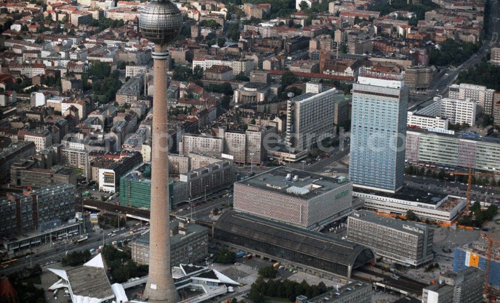 Berlin from above - City Center East in downtown at the Berlin TV Tower in Berlin - Mitte