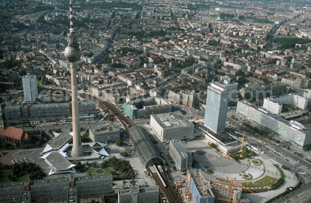 Berlin from the bird's eye view: City Center East in downtown at the Berlin TV Tower in Berlin - Mitte