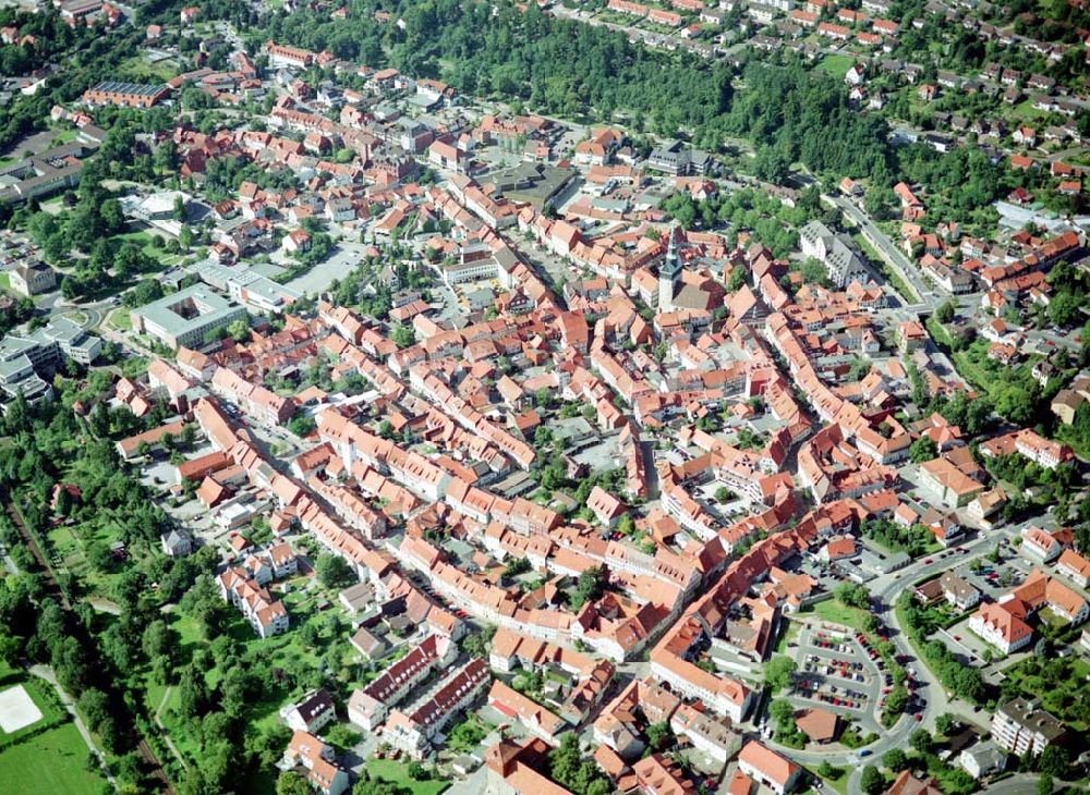 Osterrode from the bird's eye view: Stadtzentrum von Osterrode im Westharz