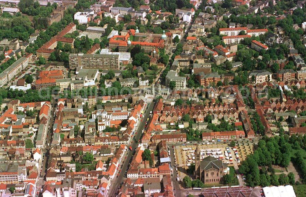 Aerial photograph Potsdam-Stadt - Stadtzentrum Potsdam.