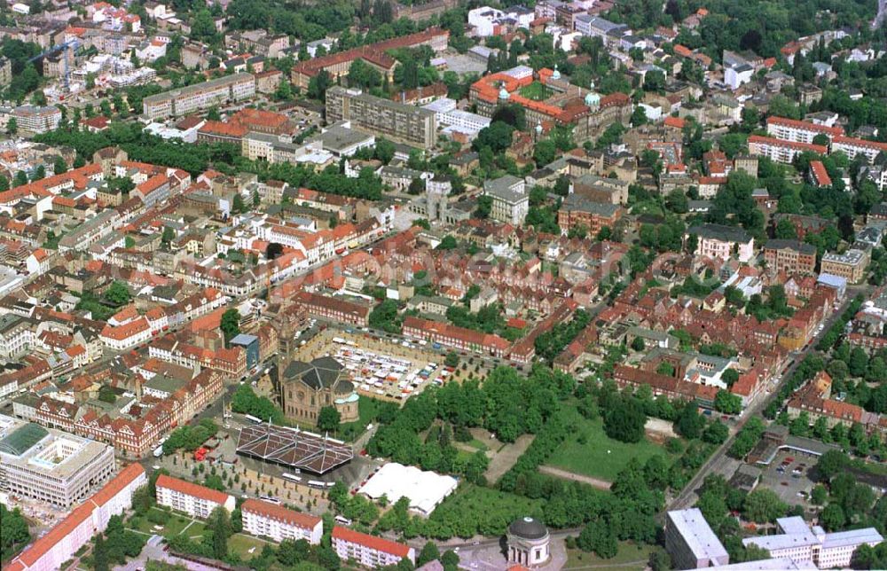 Potsdam-Stadt from the bird's eye view: Stadtzentrum Potsdam.