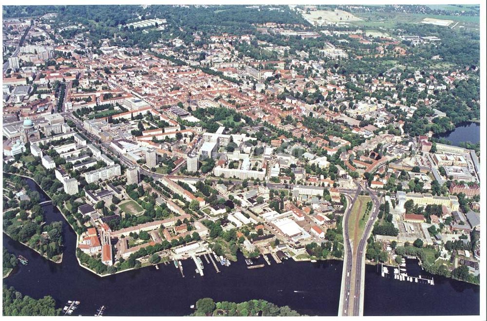 Potsdam-Stadt from above - Stadtzentrum Potsdam.