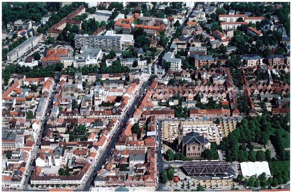 Potsdam-Stadt from above - Stadtzentrum Potsdam mit der Brandenburger Straße.