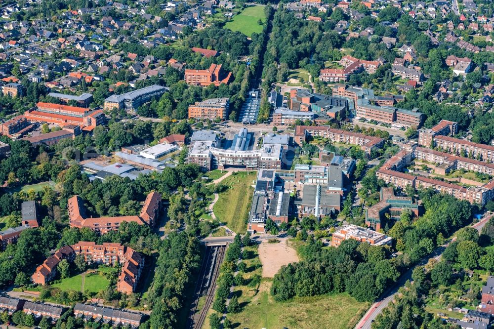 Aerial photograph Norderstedt - City center town hall S-Bahn in Norderstedt in the state Schleswig-Holstein, Germany