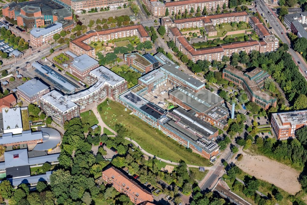 Aerial photograph Norderstedt - City center town hall S-Bahn in Norderstedt in the state Schleswig-Holstein, Germany