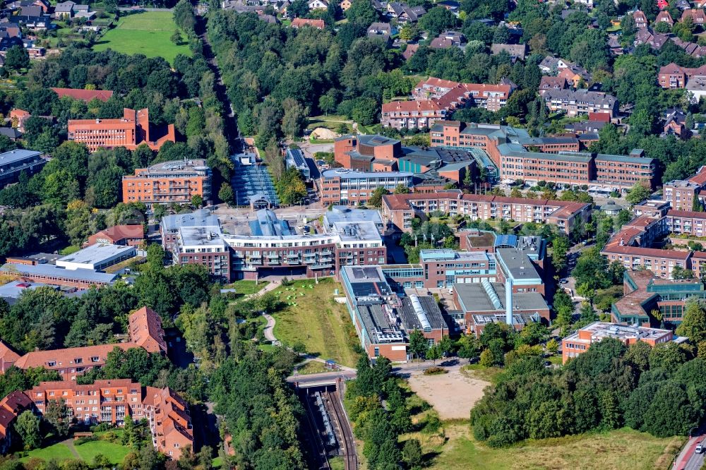 Aerial photograph Norderstedt - City center town hall S-Bahn in Norderstedt in the state Schleswig-Holstein, Germany