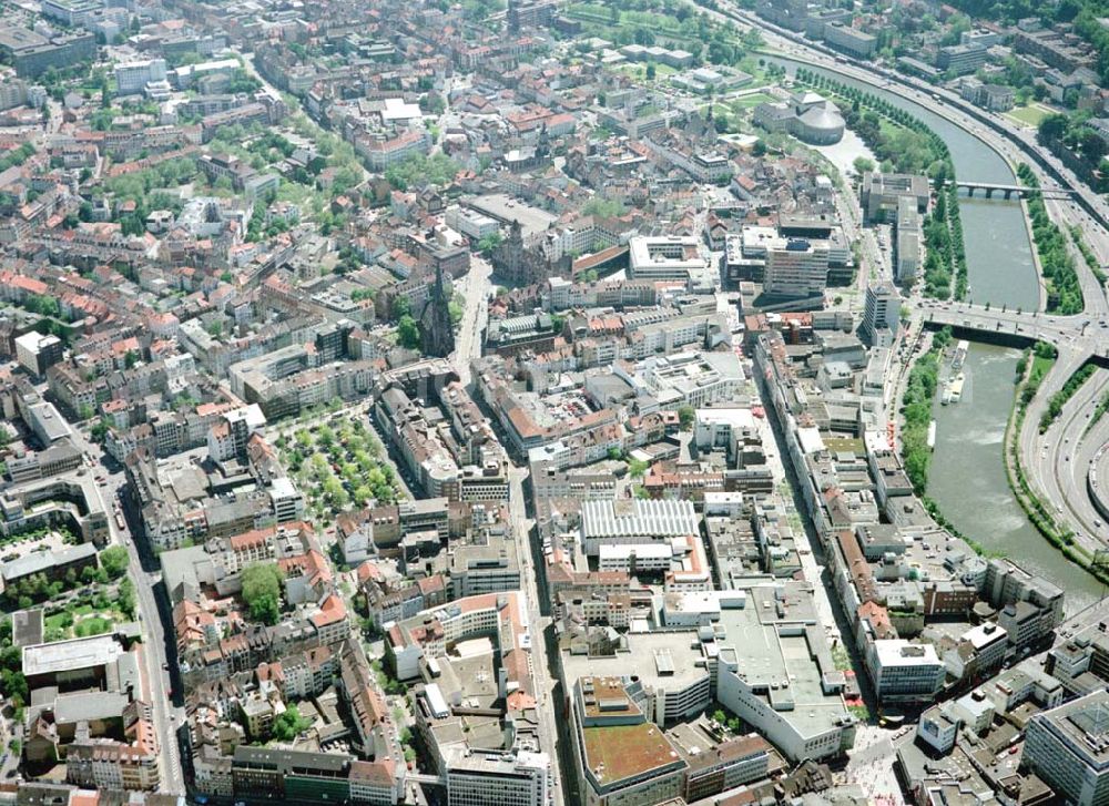 Aerial photograph Saarbrücken - Stadtzentrum Saarbrücken