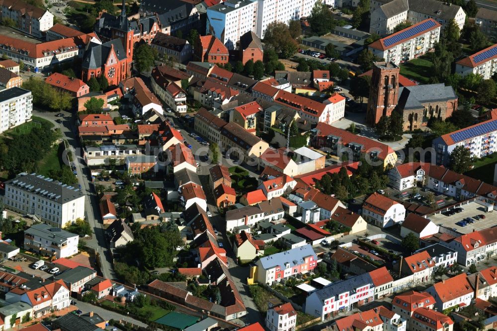 Aerial photograph Schwedt/Oder - City center in Schwedt / Oder in Brandenburg