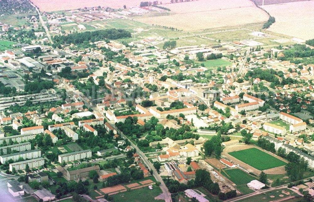 Aerial photograph Seelow / Brandenburg - Stadtzentrum von Seelow / Brandenburg