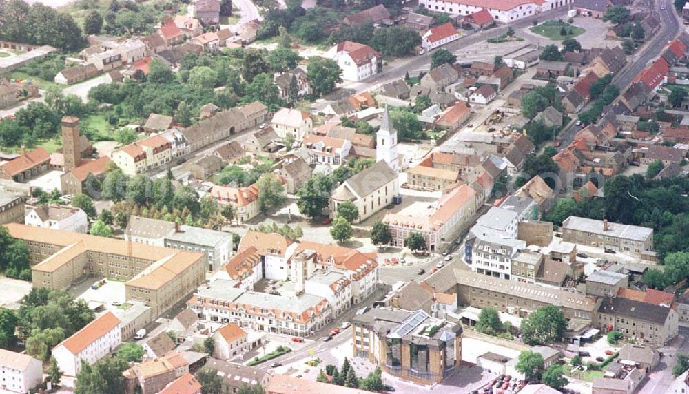 Seelow / Brandenburg from the bird's eye view: Stadtzentrum in Seelow / Brandenburg